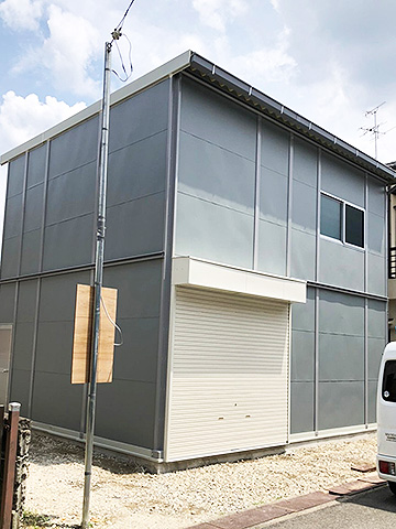 木津川市倉庫兼事務所 施工事例
