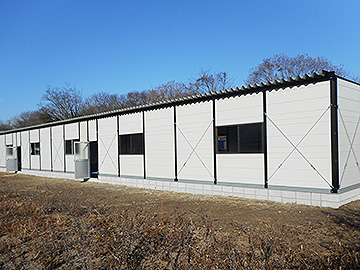 南丹市 犬舎 犬のブリーダー様プレハブ 施工事例
