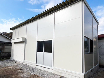 京都府京田辺市　工場プレハブ　施工事例