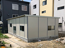 三重県津市簡易事務所プレハブ
