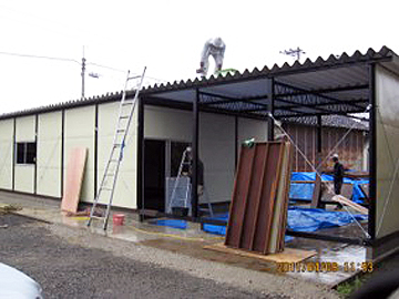 石川県能美市車庫兼倉庫